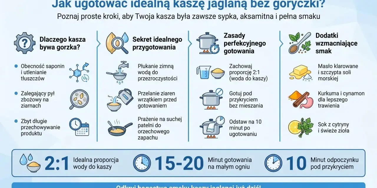 Kasza jaglana: jak uniknąć goryczki? Poznaj sposoby na idealną kaszę, unikając jej goryczki. Dowiedz się o przeciwwskazaniach i sekretach przygotowania.