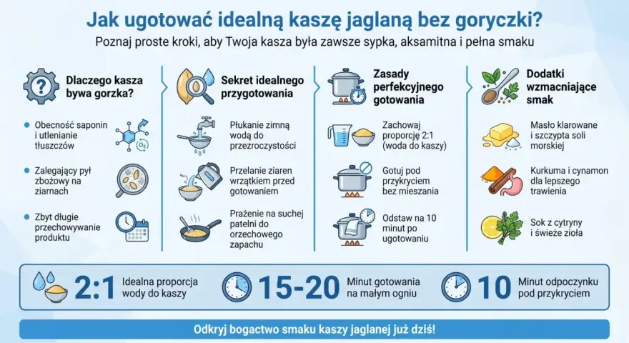 Kasza jaglana: jak uniknąć goryczki? Poznaj sposoby na idealną kaszę, unikając jej goryczki. Dowiedz się o przeciwwskazaniach i sekretach przygotowania.