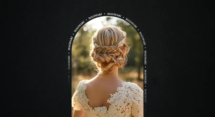 Eleganckie upięcie włosów do ramion na co dzień: warkocz i luźny kok. Idealne na każdą okazję.