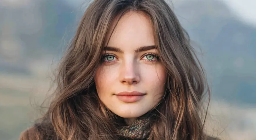 Brunetka z zielonymi oczami. Jaki kolor włosów pasuje do zielonych oczu? Zapytaj, a zobaczysz, że brązowe włosy pięknie podkreślają tę barwę tęczówek.